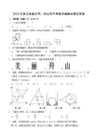 2023年浙江省嘉兴市、舟山市中考数学真题试卷及答案