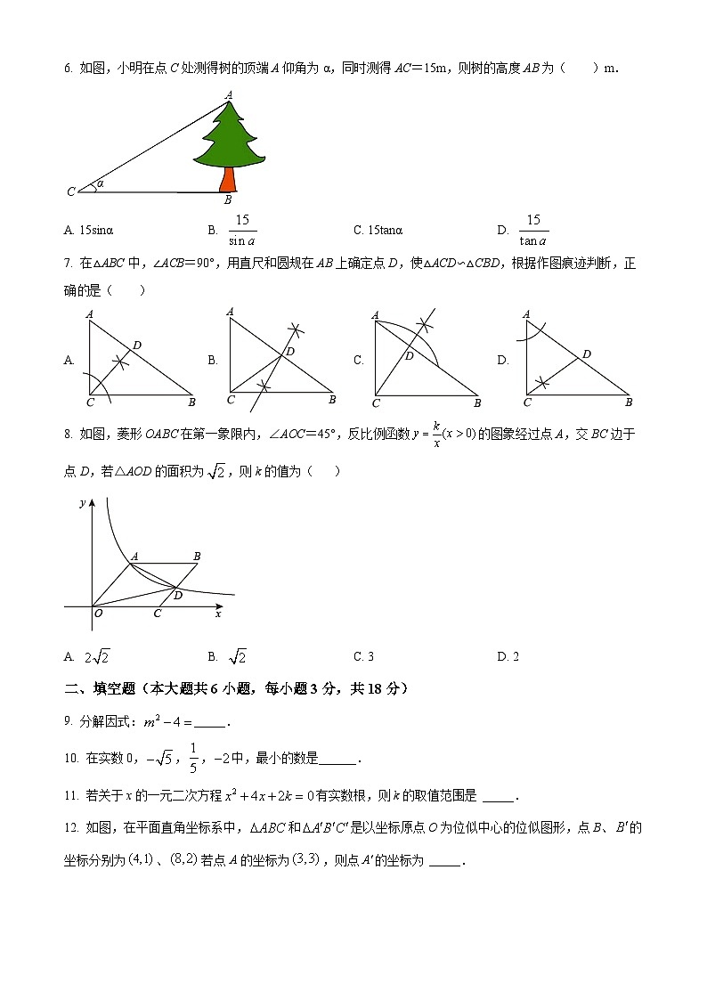 2022-2023学年度吉林省长市第二实验学校九年级上学期10月月考数学试题02