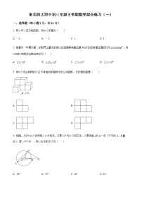 2022-2023学年度吉林省长市东北师范大学附属中学九年级下学期开学考试考数学试题