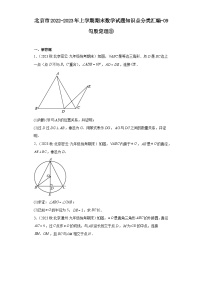 北京市2022-2023年上学期九年级期末数学试题知识点分类汇编-09勾股定理③