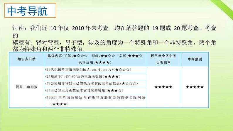 锐角三角函数及其应用-中考数学一轮复习课件第7页