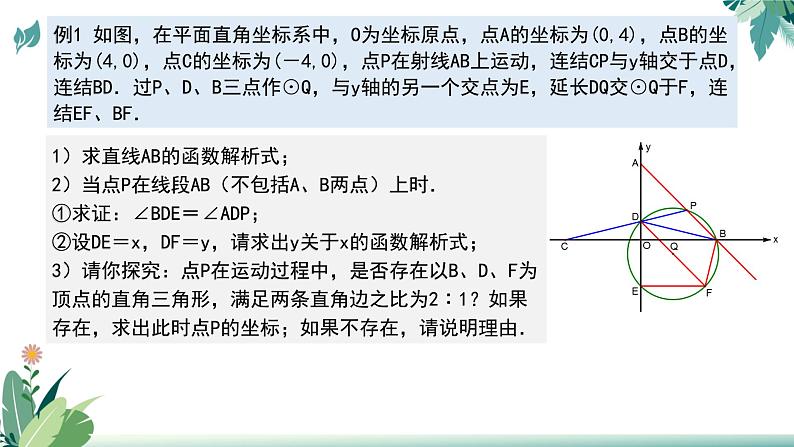 中考数学二轮复习——比例线段产生的函数关系专题 课件02