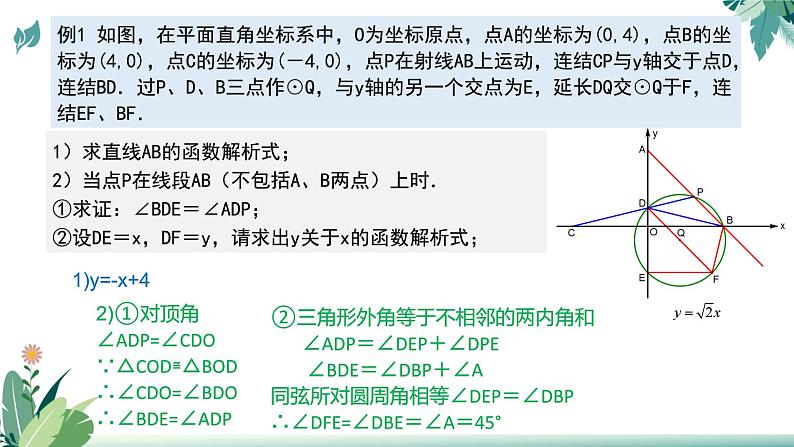 中考数学二轮复习——比例线段产生的函数关系专题 课件03
