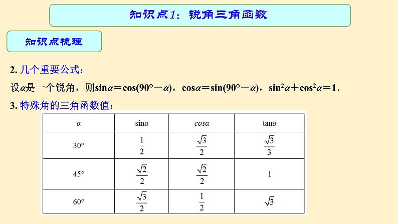 专题中考数学 锐角三角函数（课件）第4页