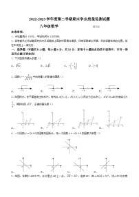 山东省潍坊市临朐等八县区2022-2023学年八年级下学期期末考试数学试题