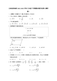 云南省曲靖市2022-2023学年八年级下学期期末数学试卷