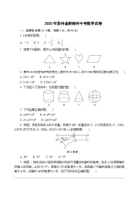 2020贵州黔南州中考数学