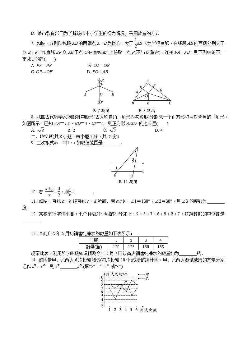 2019年郴州市初中学业水平考试数学试卷02