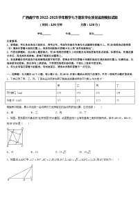 广西南宁市2022-2023学年数学七下期末学业质量监测模拟试题含答案