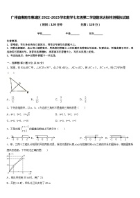 广州省惠阳市惠城区2022-2023学年数学七年级第二学期期末达标检测模拟试题含答案