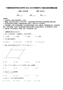 广西柳州市城中学区文华中学2022-2023学年数学七下期末达标检测模拟试题含答案