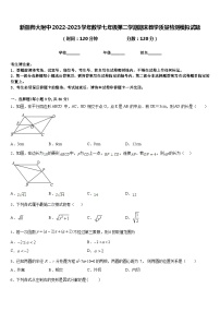 新疆师大附中2022-2023学年数学七年级第二学期期末教学质量检测模拟试题含答案