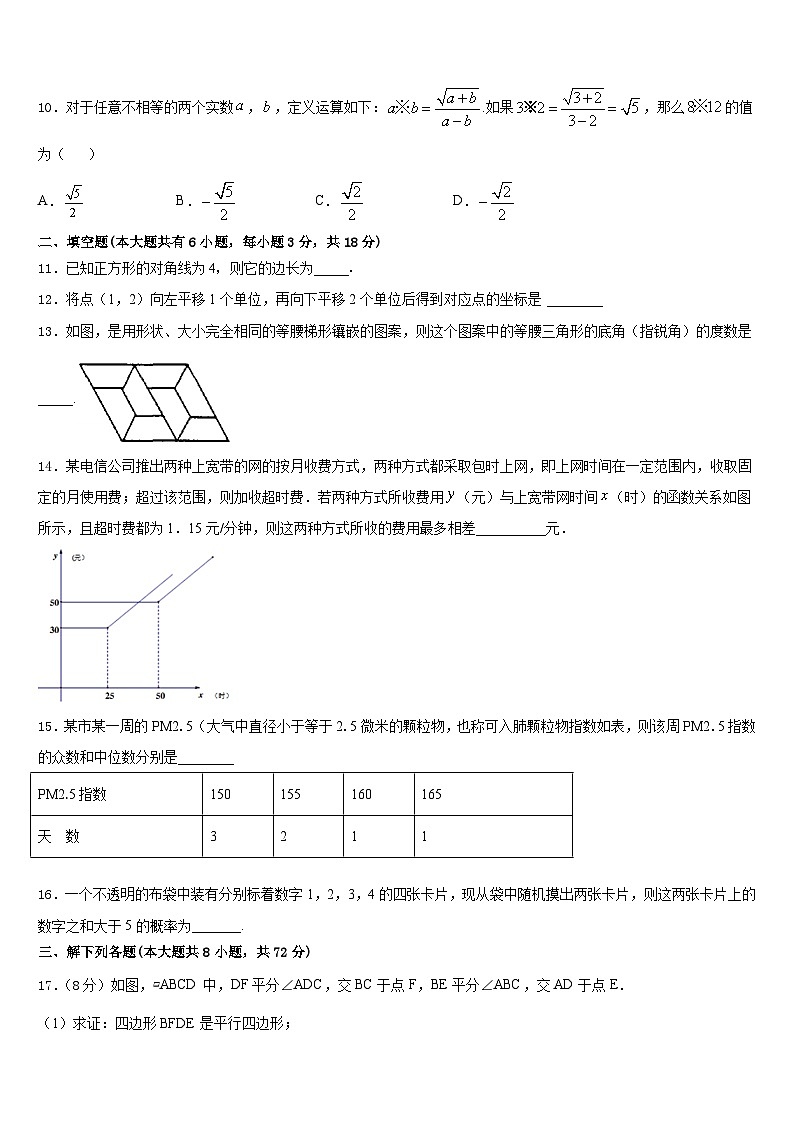 江苏省南京江北新区南京市浦口外国语学校2022-2023学年数学七年级第二学期期末达标检测模拟试题含答案03