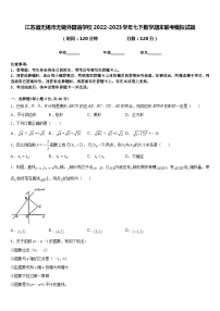 江苏省无锡市无锡外国语学校2022-2023学年七下数学期末联考模拟试题含答案