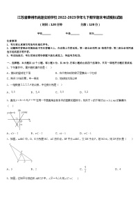 江苏省泰州市高港实验学校2022-2023学年七下数学期末考试模拟试题含答案