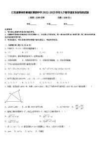 江苏省泰州市姜堰区第四中学2022-2023学年七下数学期末质量检测试题含答案