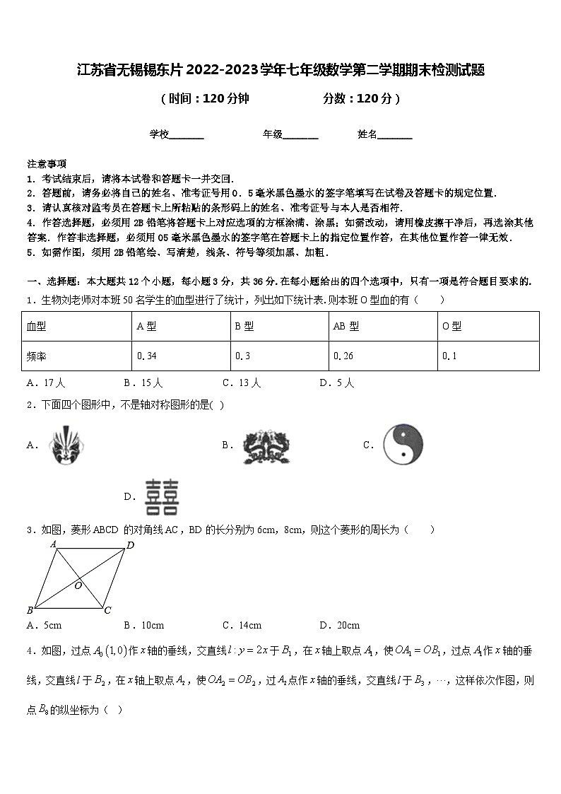 江苏省无锡锡东片2022-2023学年七年级数学第二学期期末检测试题含答案01