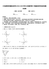 江苏省泰州市智堡实验学校2022-2023学年七年级数学第二学期期末教学质量检测模拟试题含答案