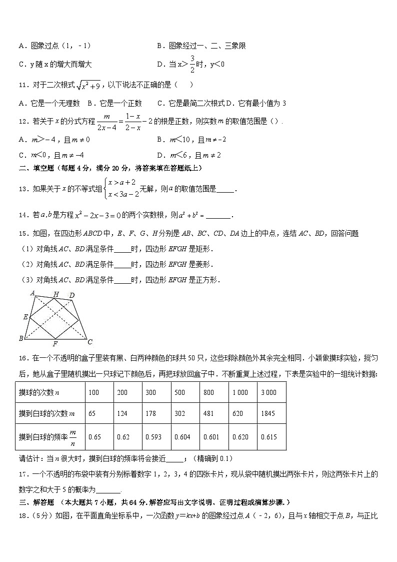 江苏省灌南县2022-2023学年七年级数学第二学期期末学业质量监测模拟试题含答案03