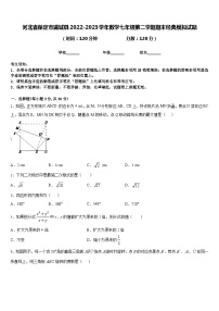 河北省保定市满城县2022-2023学年数学七年级第二学期期末经典模拟试题含答案