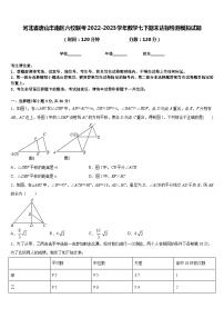 河北省唐山丰南区六校联考2022-2023学年数学七下期末达标检测模拟试题含答案