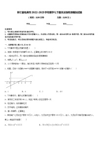 浙江省杭州市2022-2023学年数学七下期末达标检测模拟试题含答案