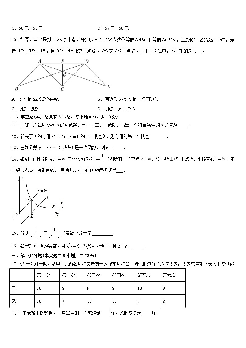 浙江省杭州市富阳区城区2022-2023学年七下数学期末考试模拟试题含答案03