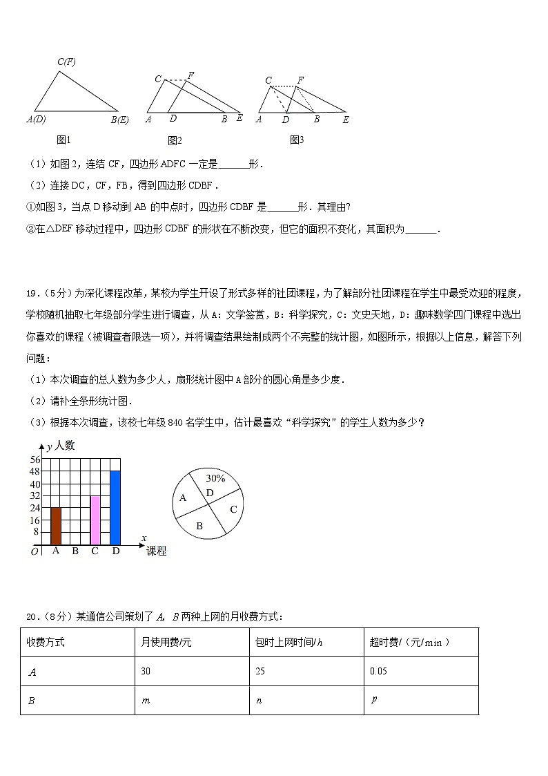 浙江省杭州市景成实验中学2022-2023学年七年级数学第二学期期末联考试题含答案第3页