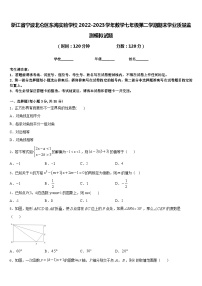 浙江省宁波北仑区东海实验学校2022-2023学年数学七年级第二学期期末学业质量监测模拟试题含答案