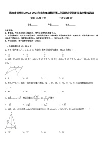 海南省保亭县2022-2023学年七年级数学第二学期期末学业质量监测模拟试题含答案