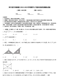 浙江绍兴市越城区2022-2023学年数学七下期末质量检测模拟试题含答案