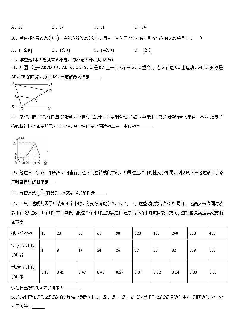 浙江省温州市温州实验中学2022-2023学年数学七年级第二学期期末达标测试试题含答案第3页