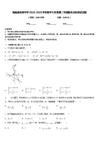 海南省民族中学2022-2023学年数学七年级第二学期期末达标测试试题含答案