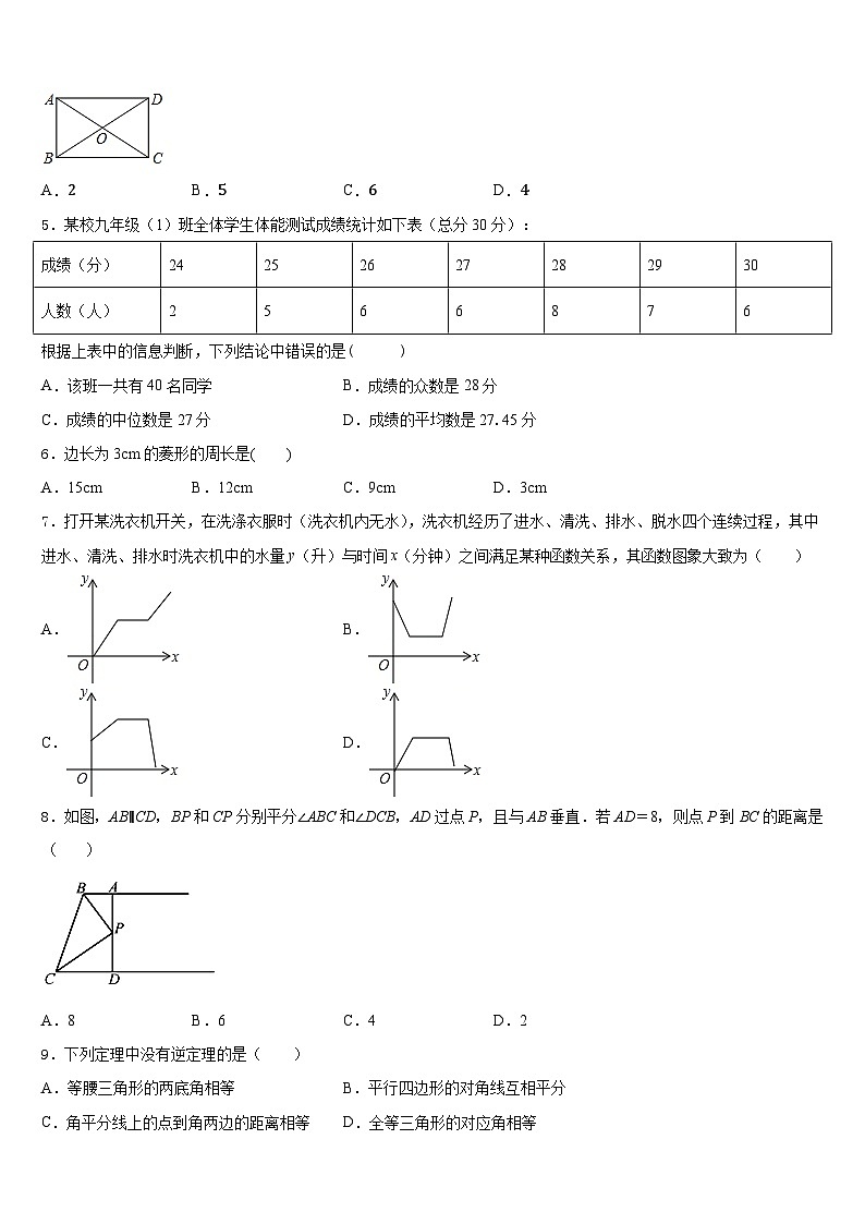 湖北省武汉钢城第十一中学2022-2023学年数学七年级第二学期期末检测模拟试题含答案第2页
