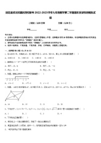 湖北省武汉武昌区四校联考2022-2023学年七年级数学第二学期期末质量检测模拟试题含答案