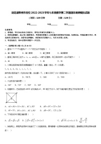 湖北省鄂州市名校2022-2023学年七年级数学第二学期期末调研模拟试题含答案