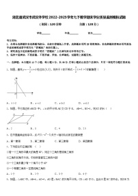 湖北省武汉市武汉外学校2022-2023学年七下数学期末学业质量监测模拟试题含答案