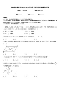 湖南省张家界市2022-2023学年七下数学期末调研模拟试题含答案