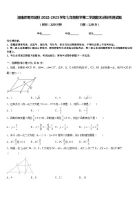 湖南邵阳市城区2022-2023学年七年级数学第二学期期末达标检测试题含答案