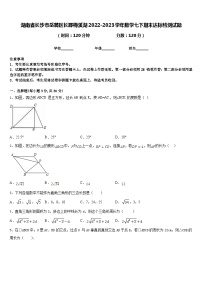 湖南省长沙市岳麓区长郡梅溪湖2022-2023学年数学七下期末达标检测试题含答案