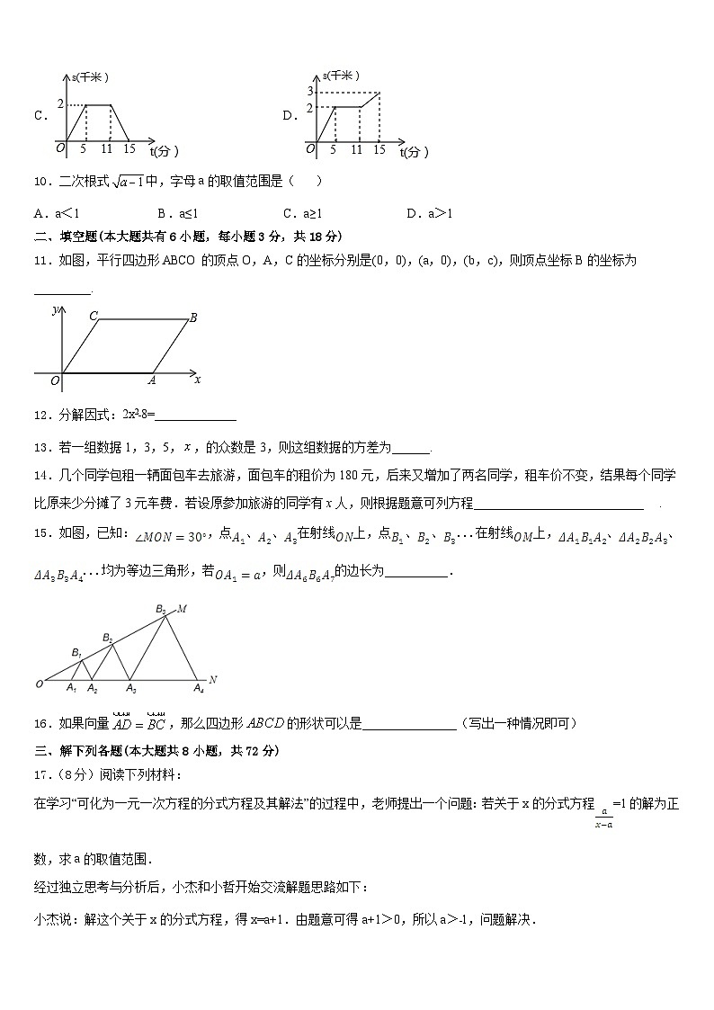 湖南省长沙市中学雅培粹中学2022-2023学年七年级数学第二学期期末考试模拟试题含答案03