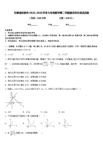 甘肃省定西市2022-2023学年七年级数学第二学期期末综合测试试题含答案