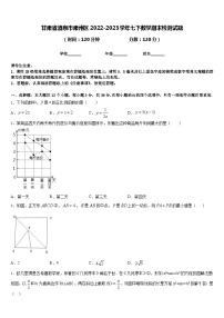 甘肃省酒泉市肃州区2022-2023学年七下数学期末检测试题含答案