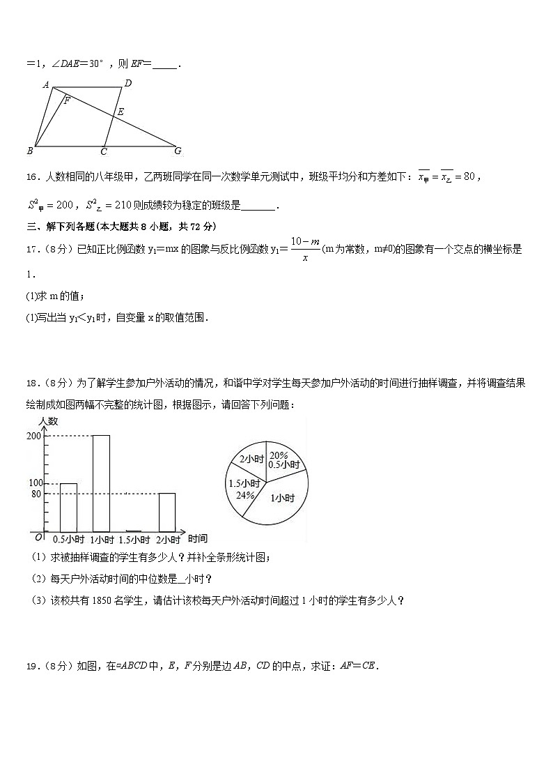 甘肃省庆阳市第九中学2022-2023学年数学七年级第二学期期末监测模拟试题含答案第3页