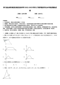 浙江省台州市黄岩区黄岩实验中学2022-2023学年七下数学期末学业水平测试模拟试题含答案