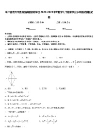 浙江省嘉兴市秀洲区高照实验学校2022-2023学年数学七下期末学业水平测试模拟试题含答案