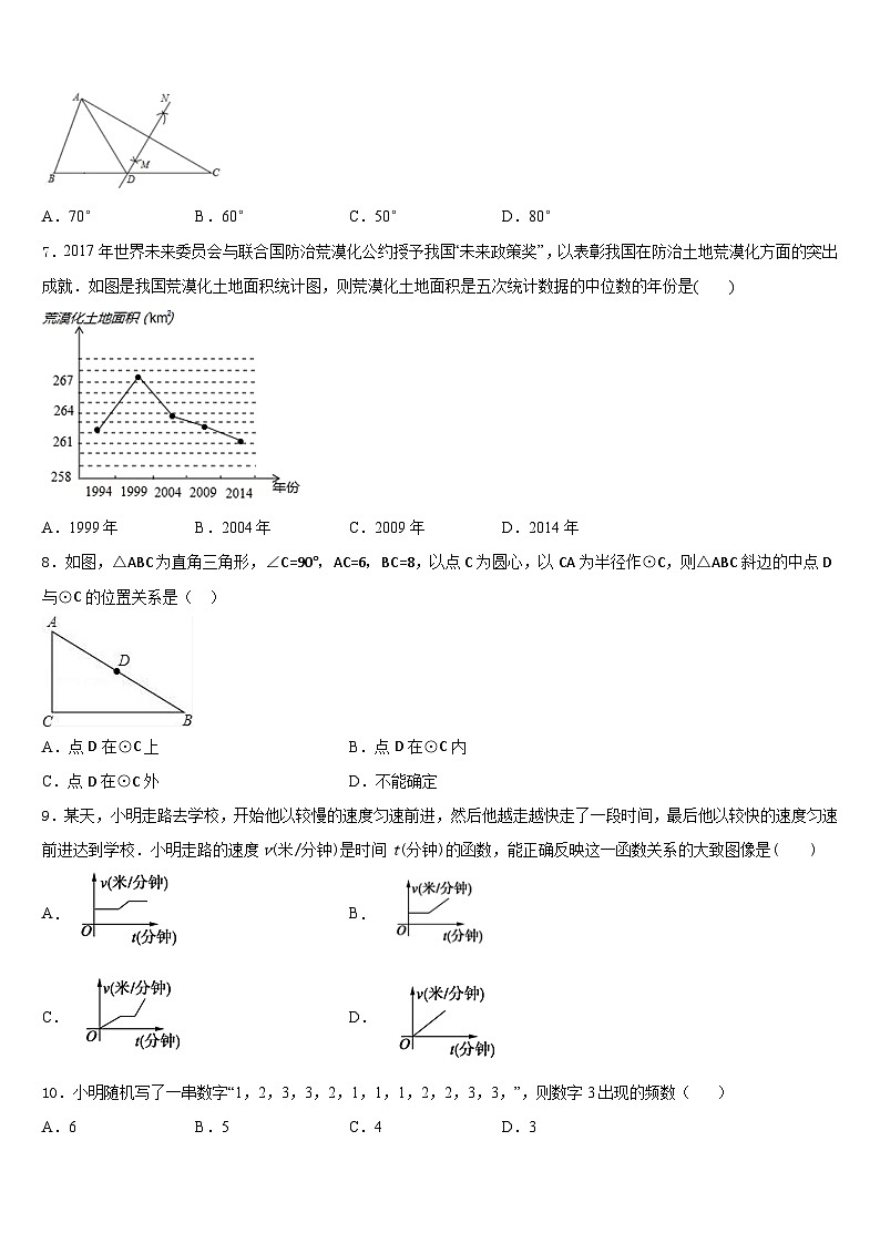 甘肃省武威市武威第八中学2022-2023学年数学七年级第二学期期末质量跟踪监视试题含答案02