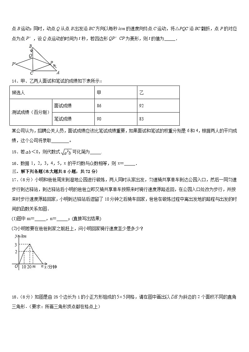 福建省永春第一中学2022-2023学年七下数学期末教学质量检测模拟试题含答案第3页
