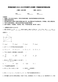 贵州省安顺市2022-2023学年数学七年级第二学期期末联考模拟试题含答案