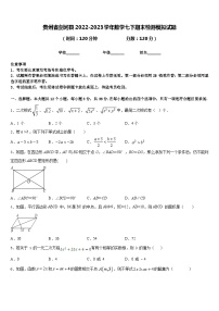 贵州省剑河县2022-2023学年数学七下期末检测模拟试题含答案